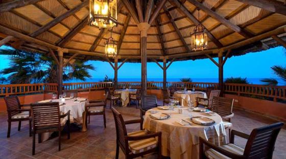 Terrasse gegenüber des Meers des Restaurants Al Andalus von Elba Estepona